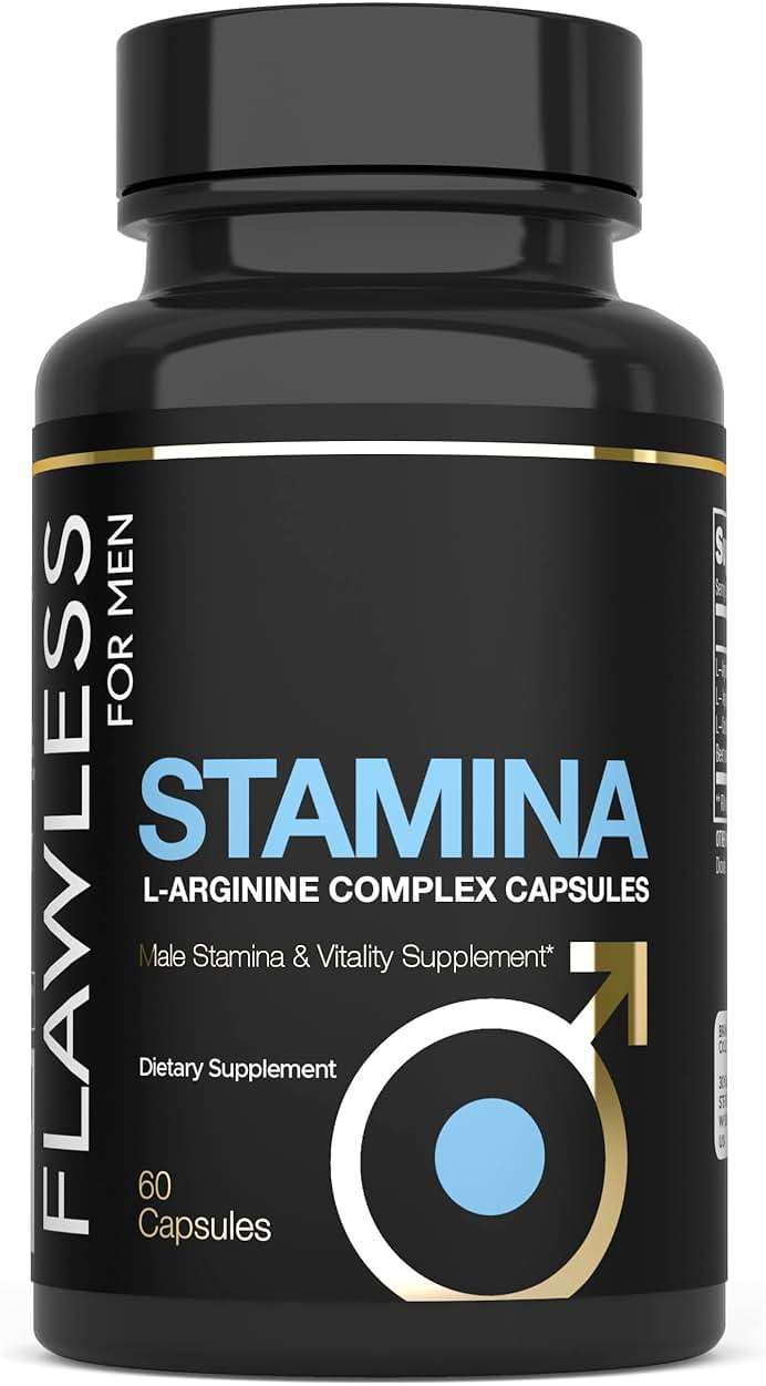 FLAWLESS FOR MEN Stamina | Extra Firm Hard On Pills | Fast Acting L-Arginine, L -Citrulline & Nitric Oxide Supplement for Men | Promotes Male Vitality, Blood Flow and Endurance | 60 Capsules - Image 6