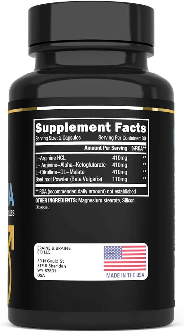 FLAWLESS FOR MEN Stamina | Extra Firm Hard On Pills | Fast Acting L-Arginine, L -Citrulline & Nitric Oxide Supplement for Men | Promotes Male Vitality, Blood Flow and Endurance | 60 Capsules - Image 8