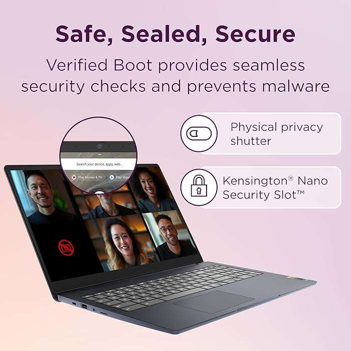 Lenovo IdeaPad 3i Chromebook, 15.6” FHD Display, Intel Celeron N4500, 8GB RAM, 64GB eMMC, 1920x1080 px, 720p Camera, Chrome OS, Abyss Blue - Image 5