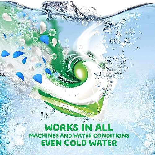Gain Flings Liquid Washing Detergent Pods, Now with Odor Defense + Color Guard, Waterfall Delight Scent, 4-In-1 liquid laundry detergent pacs, clean & fresh, 76 Count (Packaging May Vary) - Image 7