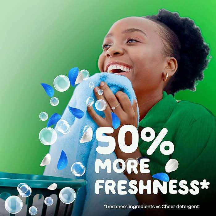Gain Flings Liquid Washing Detergent Pods, Now with Odor Defense + Color Guard, Waterfall Delight Scent, 4-In-1 liquid laundry detergent pacs, clean & fresh, 76 Count (Packaging May Vary) - Image 8