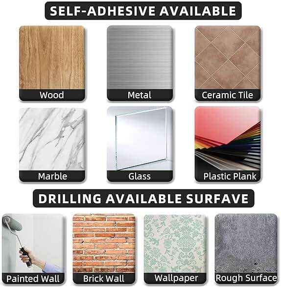 Paper Towel Holder - Self-Adhesive or Drilling, Matte Black, Upgraded Aluminum Kitchen Roll Dispenser Under Cabinet, Lighter but Stronger Than Stainless Steel! - Image 6