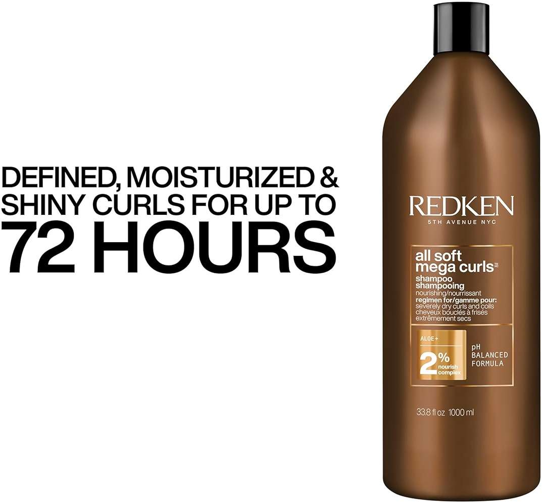 Redken All Soft Mega Curls Shampoo For Extremely Dry Curly & Coily Hair - Nourishes & Softens Severely Dry Hair, Sulfate Free - Image 12