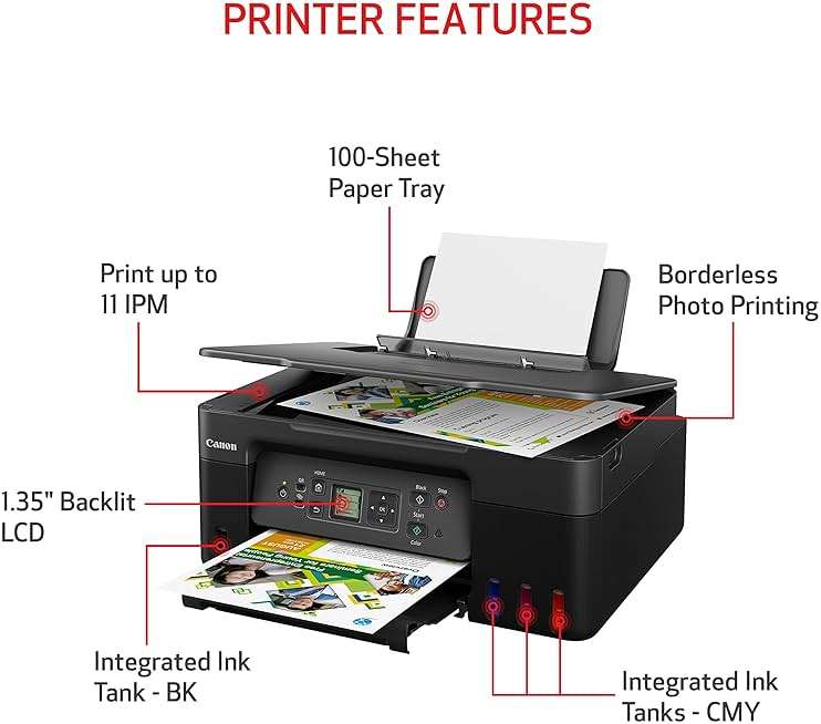 Canon MegaTank G3270 All-in-One Wireless Inkjet Printer, Home Use, Print, Scan and Copy - Image 2