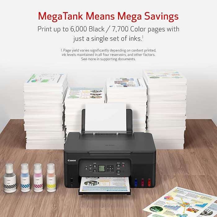 Canon MegaTank G3270 All-in-One Wireless Inkjet Printer, Home Use, Print, Scan and Copy - Image 4