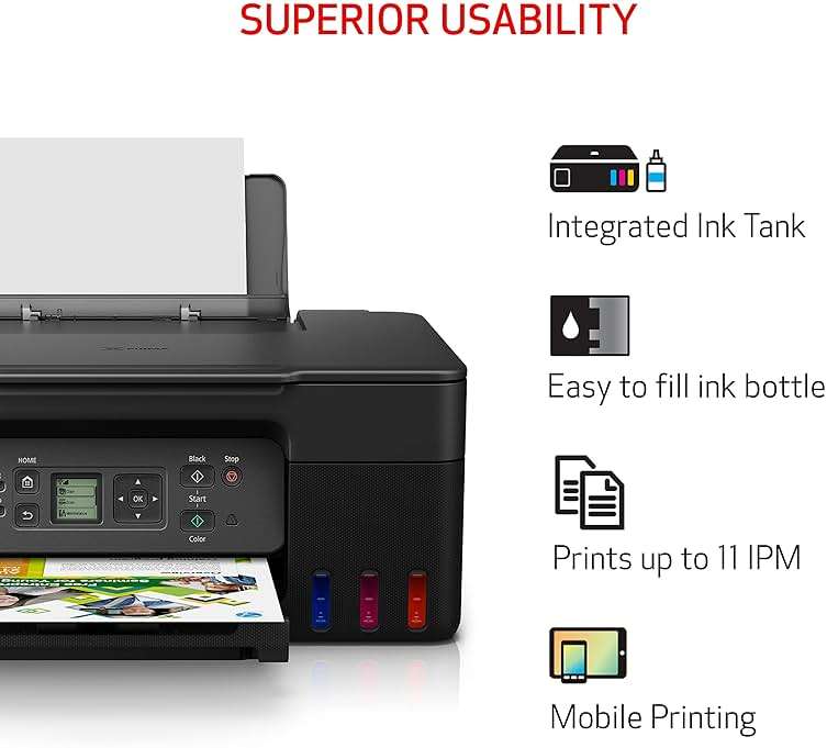 Canon MegaTank G3270 All-in-One Wireless Inkjet Printer, Home Use, Print, Scan and Copy - Image 6