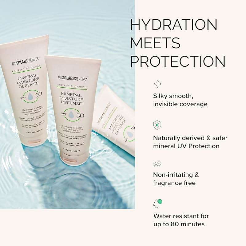 MDSolarSciences Mineral Moisture Defense SPF 50 Sunscreen for Body and Face - Image 5