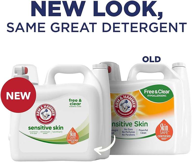 ARM & HAMMER Sensitive Skin Free & Clear, 140 Loads Liquid Laundry Detergent, 140 Fl oz - Image 2