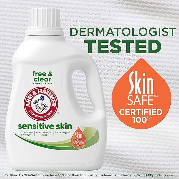 ARM & HAMMER Sensitive Skin Free & Clear, 140 Loads Liquid Laundry Detergent, 140 Fl oz - Image 6