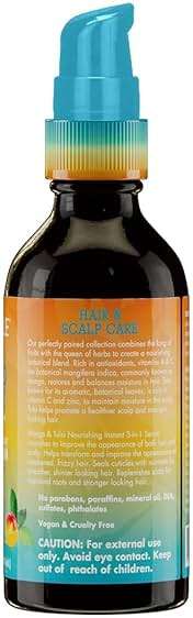 Mielle Organics Mango & Tulsi Nourishing 3-in-1 Hair Serum - Hair & Scalp Serum for Frizz Control, Split Ends & Moisture Balance - Strengthens & Seals Cuticles with Nutrients (12 Fl Oz) - Image 8