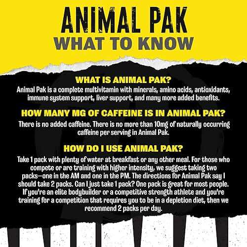 Animal Pak Daily Multivitamin for Men & Women | All-in-One Nutrition Supplement | Vitamins C, B, D, Zinc, Amino Acids, Digestive Enzymes | Supports Performance Immunity, Energy & Focus | 44 Day Supply - Image 6
