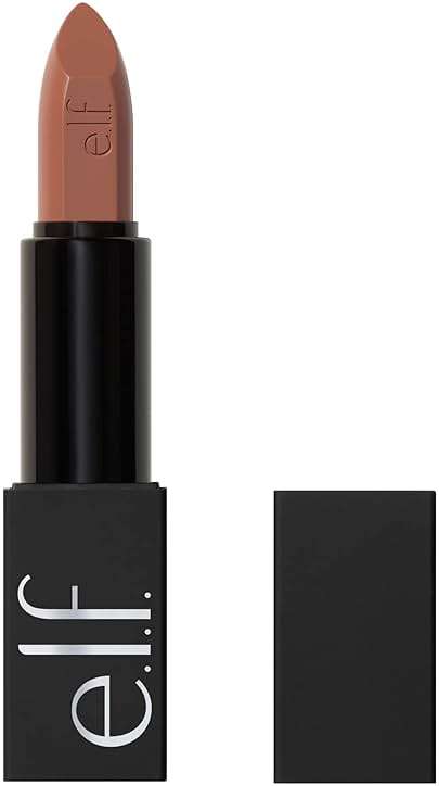e.l.f. O Face Satin Lipstick, Richly Pigmented, Nourishing & Long-Lasting Creamy Lipstick, Infused With Jojoba, Vegan & Cruelty-Free, Drive - Image 1