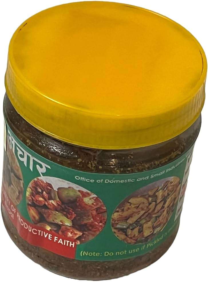 Authentic Nepali Akabare Khursani Powder Pickle Chhop Achar, Lemon & Gooseberry Mix Spicy - Natural Typical Nepali Flavor, Super Spicy Akabare Khursani Achar Chhop 200G - Image 2