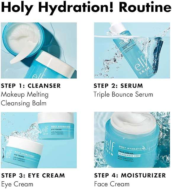 e.l.f. SKIN Holy Hydration! Triple Bounce Serum, 1.7% Hyaluronic Acid Serum For Plump, Bouncy Skin, Moisturizing & Hydrating, Vegan & Cruelty-Free - Image 6