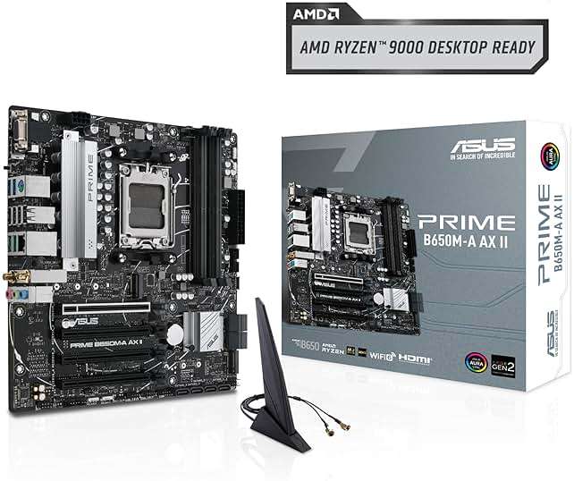ASUS Prime B650M-A AX II AMD B650 AM5 Ryzen™ Desktop 9000 8000 & 7000 Micro-ATX mATX Motherboard, DDR5, PCIe 5.0 M.2, 2.5Gb LAN, Wi-Fi 6, DisplayPort, HDMI®, USB 3.2, USB 3.2 Type-C®, BIOS Flashback™ - Image 8