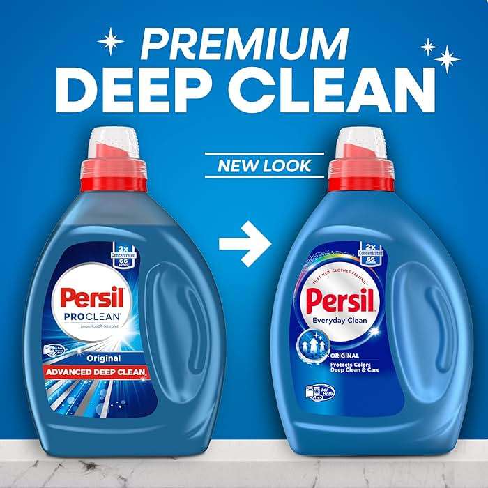Persil Original Everyday Clean Liquid Laundry Detergent, 50 Fl Oz, 66 Loads, Ultra Concentrated, Deep Clean & Care for Colors & Whites, Laundry Soap for All Water Temperatures, HE Safe - Image 3