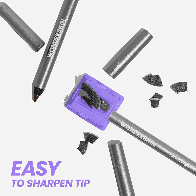 Wonderskin Eyeliner Pencil, 1440 Longwear Brown Eyeliner Pencil - Waterproof, Sharpenable & Smudge Proof (Kalamata) - Image 3