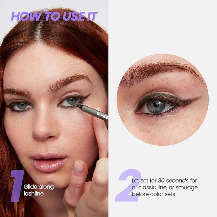 Wonderskin Eyeliner Pencil, 1440 Longwear Brown Eyeliner Pencil - Waterproof, Sharpenable & Smudge Proof (Kalamata) - Image 5
