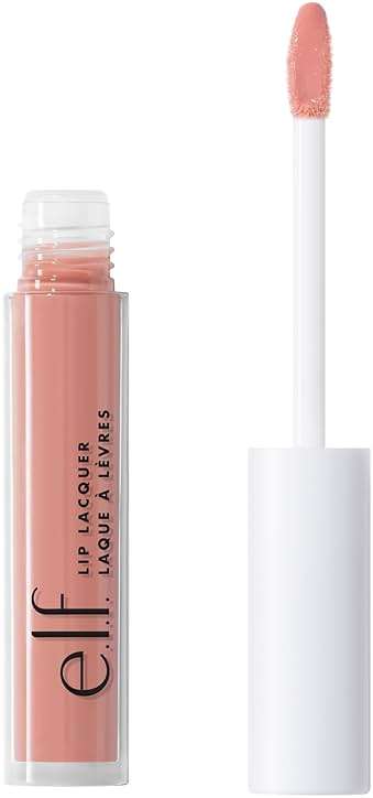 e.l.f. Lip Lacquer, Hydrating Lip Gloss, Non-Sticky Ultra-Shine with Vitamin A & E, Vegan & Cruelty-Free, Whisper Pink - Image 1