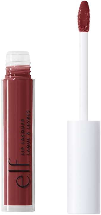 e.l.f. Lip Lacquer, Hydrating Lip Gloss, Non-Sticky Ultra-Shine with Vitamin A & E, Vegan & Cruelty-Free, Black Cherry - Image 1