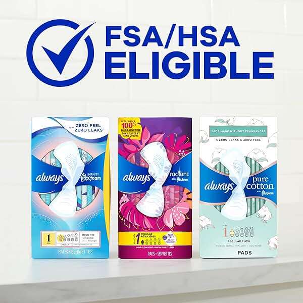 Always Radiant Feminine Pads for Women, Flexfoam Pads with Wings, Size 3, Extra Heavy Absorbency, Lightly Scented, 30 Count - Image 9