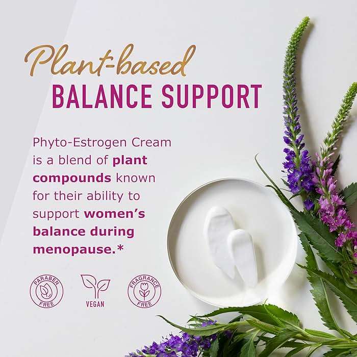 Phyto Estrogen Cream for Women with Wild Yam | Plant Based Hot Flash, Menopause & Menstrual Cycle Support | Black Cohosh, Dong Quai, Red Clover | 96 Topical Servings | 4oz Pump | Vegan, Paraben-Free - Image 2