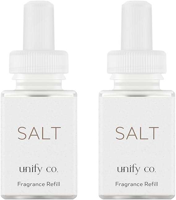 Pura & Unify Co. Home Scent Refill - Smart Air Diffuser - Long-Lasting Luxury Fragrance per Refill - Home Essential - Clean & Safe Diffuser Fragrance - 2 Pack, Salt - Image 1