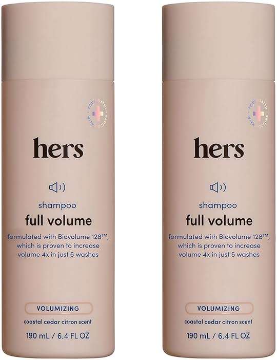 hers Full Volume Shampoo - Rice Protein & Biotin Formula - Fine Hair & Root Lift Daily Shampoo - Volumizing Hair Care - Coastal Cedar Citron Scent - 6.4 Fl Oz, 2 Pack - Image 1
