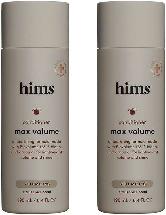 hims Max Volume Conditioner - Biovolume 128, Biotin & Argan Oil - Volumizing & Hydrating Conditioner - Paraben-Free & Sulfate-free - Citrus Spice Scent - 6.4 Fl Oz, 2 Pack - Image 1
