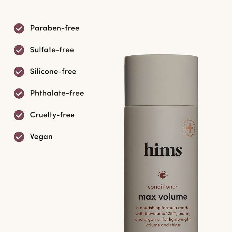 hims Max Volume Conditioner - Biovolume 128, Biotin & Argan Oil - Volumizing & Hydrating Conditioner - Paraben-Free & Sulfate-free - Citrus Spice Scent - 6.4 Fl Oz, 2 Pack - Image 5