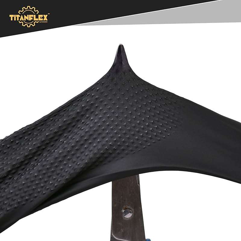 TitanFlex Heavy Duty Black Industrial Nitrile Gloves with Raised Diamond Texture, Latex Free (6mil/8mil) - Image 4