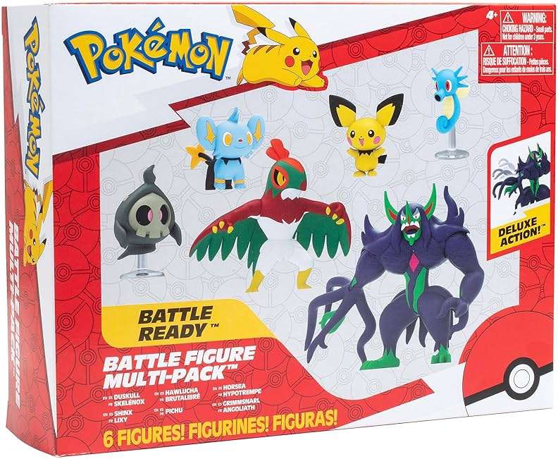 Pokémon Battle Ready Figure Set with 4.5-Inch Deluxe Grimmsnarl Action Figure & 5 Mini Scarlet and Violet Toys – Official Licensed Battle Pack Collectible Figures for Kids Boys Girls Ages 2+ - Image 8