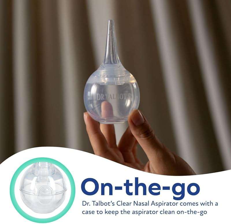 Dr. Talbot's Nasal Aspirator for Babies - Silicone - Includes Storage Case - Clear - Image 2