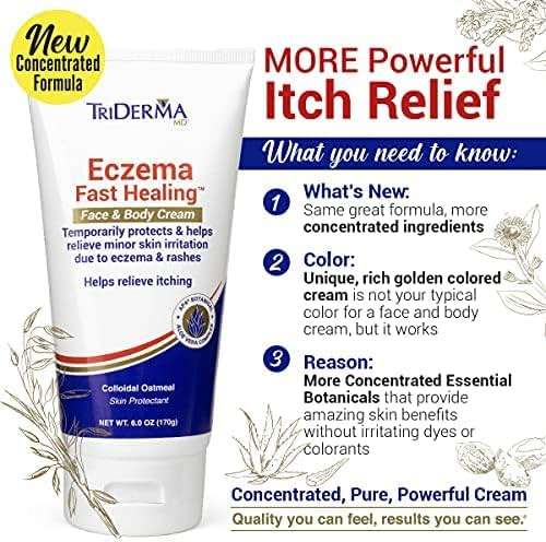 TriDerma Eczema Cream Fast Healing Eczema Relief for Face and Body, 6.0 Ounce Tube - Image 3