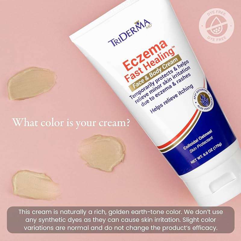 TriDerma Eczema Cream Fast Healing Eczema Relief for Face and Body, 6.0 Ounce Tube - Image 6