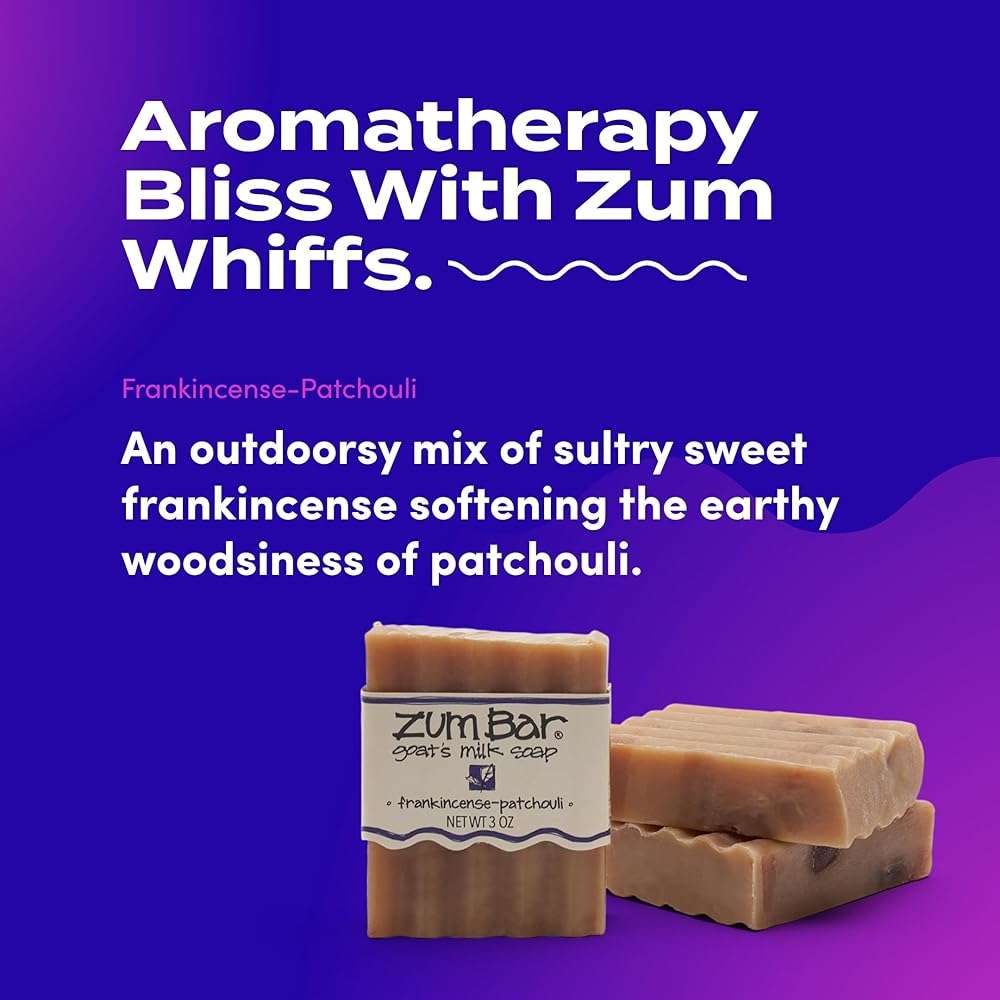 Zum Indigo Wild Goat's Milk Soap Bar - Bar Soap for Hands & Body Made with Essential Oils - 3 oz - Patchouli Blends (3 Pack) - Image 3