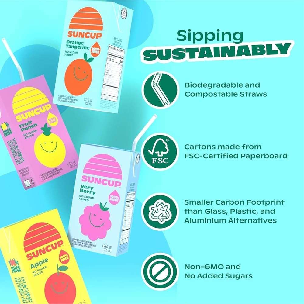 SunCup 100% Juice Boxes for Kids | No Added Sugar, No Dyes, No Preservatives | Trusted in Schools Across 49 States | SNAP EBT Eligible | Bulk Pack with Straw | 4.23 oz (40 Pack), Orange Tangerine - Image 4
