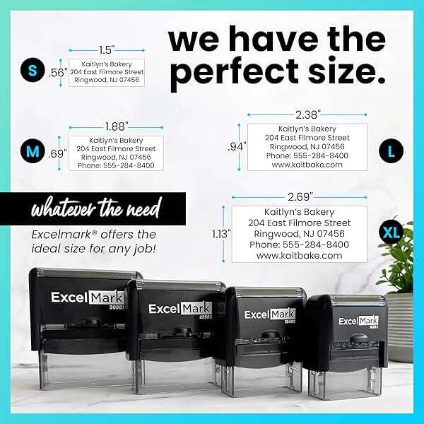 ExcelMark Custom Rubber Stamp – Clean & Easy Stamping – Personalized Self-Inking Stamp (Medium) - Image 6