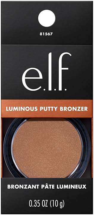 e.l.f. Luminous Putty Bronzer, Lightweight Putty-to-Powder Bronzer For A Radiant, Glowing Finish, Highly Pigmented, Vegan & Cruelty-Free, Summer Fridays - Image 3