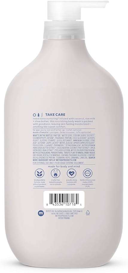 Method Body Wash, Simply Nourish, Paraben and Phthalate Free, 28 oz (Pack of 1) - Image 2