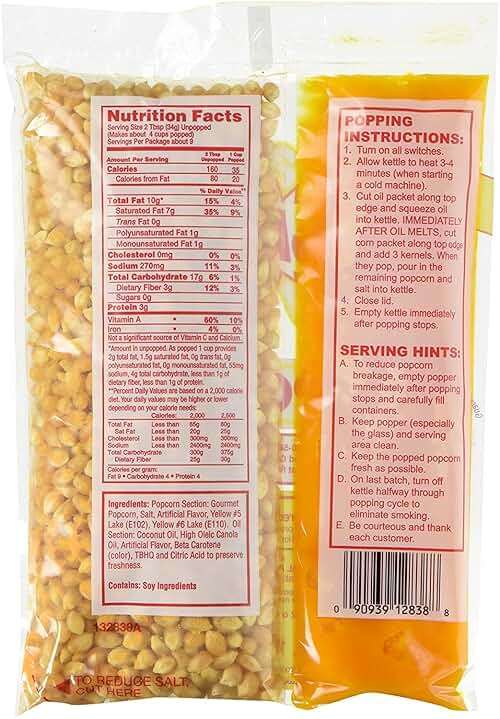 Perfectware 10.6oz Popcorn Portion Packets - Case of 24 Packets - Image 2