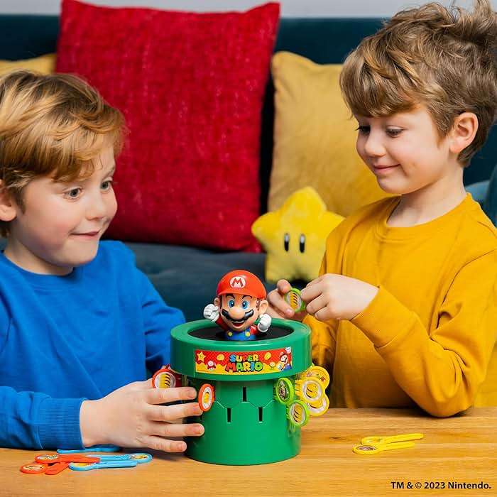 TOMY Pop Up Super Mario Game - Activities for Indoor Recess or Family Game Night - Officially Licensed Super Mario Toys for Kids - 2-4 Players - Ages 4 Years and Up - Image 5