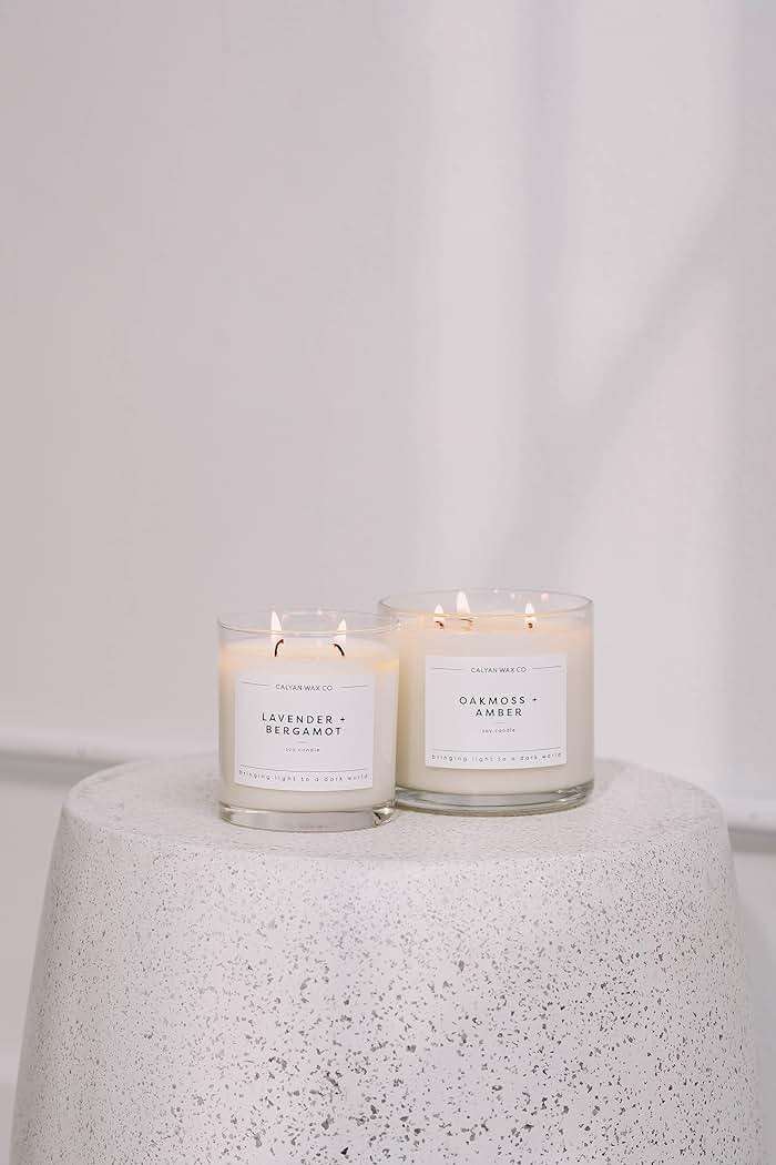 Calyan Wax Co. Seaside & Citrus 3 Wick Scented Candle - 43 Hour Burn - Luxury 3 Wick Soy Candles - Clean Soy Wax Candles - Long Lasting Large Glass Jar Candle for Home - 14.9oz - Image 8