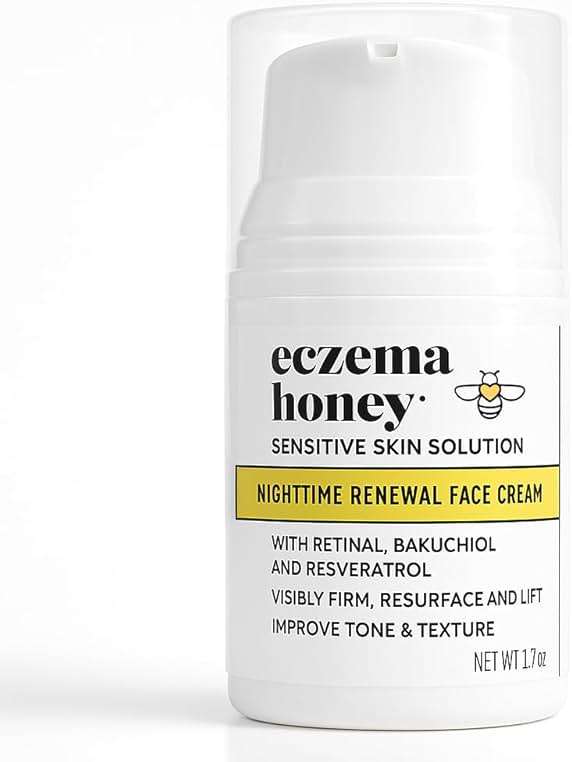 ECZEMA HONEY Concentrated Nighttime Renewal Face Cream - Anti Aging Skin Care Products - Unscented Face Moisturizer for Eczema, Dry & Sensitive Skin (1.7 Oz) - Image 1