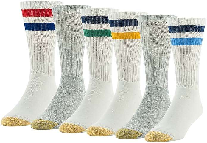 GOLDTOE Men's 656S Cotton Crew Athletic Socks (Multipack) - Image 1