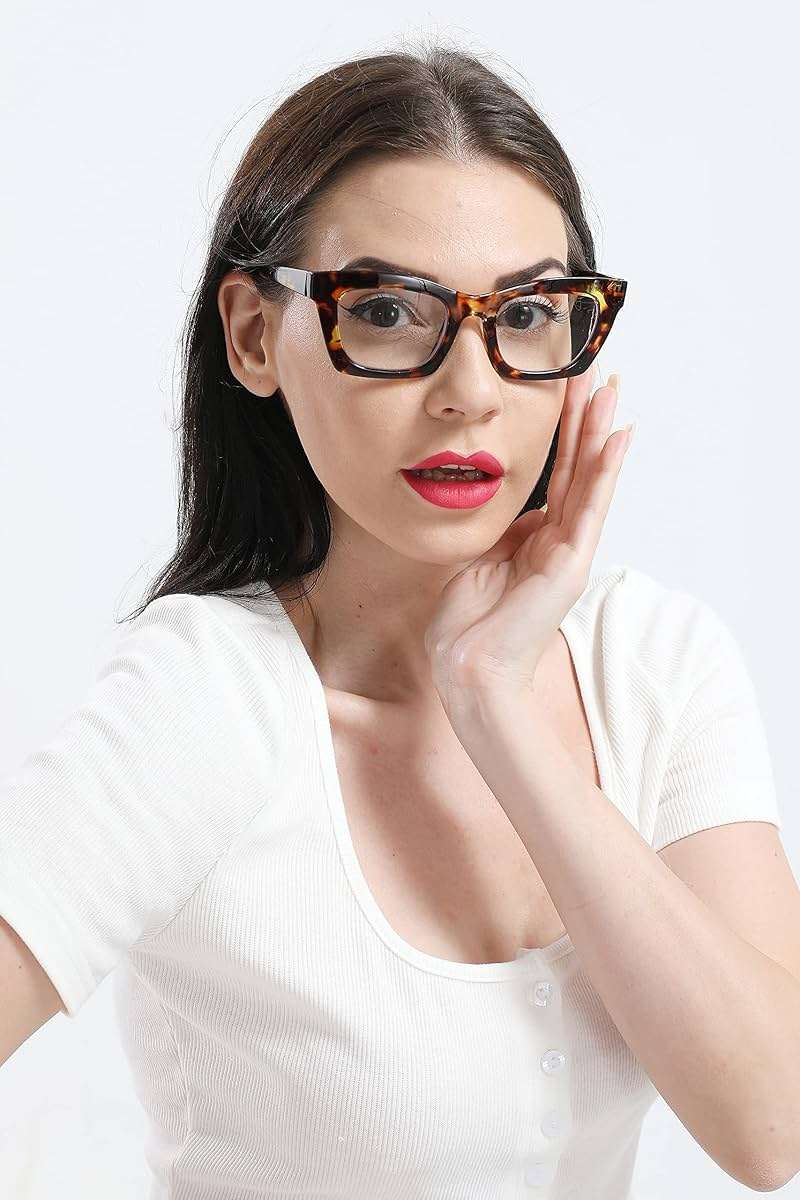 REAVEE 6 Pack Reading Glasses for Women Blue Light Blocking, Cute Square Computer Readers with Spring Hinge - Image 6