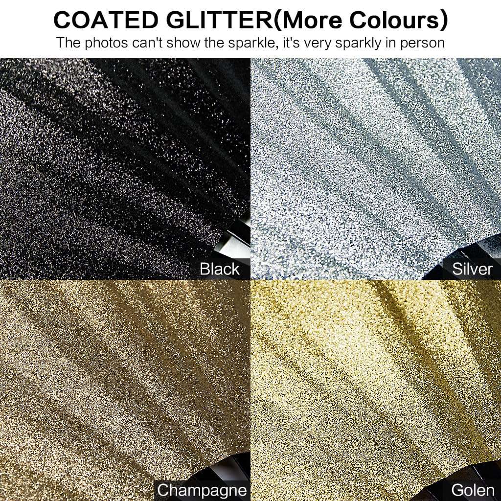 Raveahem Glitter Large Rave Folding Clack Hand Fan with Holster, Popping Handheld Fan Foldable for Men Women for EDM Festival Club Party Dance, (Black, Large 13") - Image 7