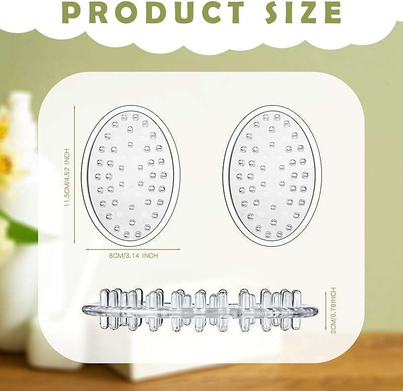 Maitys 10 Pcs Plastic Soap Dishes Non Slip Soap Saver Clear Bar Holder Tray with Holes for Shower Bathroom Kitchen Toilet Sink Counter Bath Tub Sponge 4.5 x 3 x 0.7 Inches - Image 2
