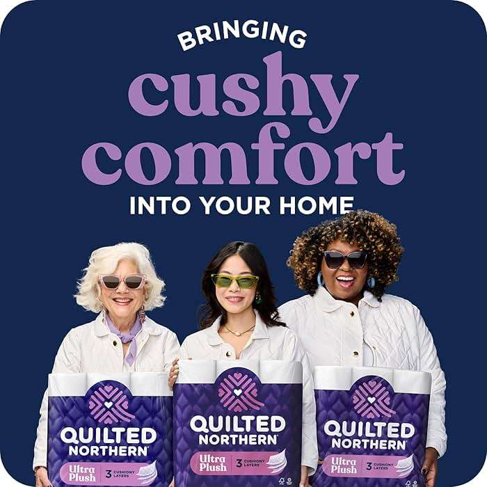 Quilted Northern Ultra Plush Toilet Paper, 32 Mega Rolls = 128 Regular Rolls, 4X More Absorbent*, 3-Ply Soft Toilet Tissue - Image 3