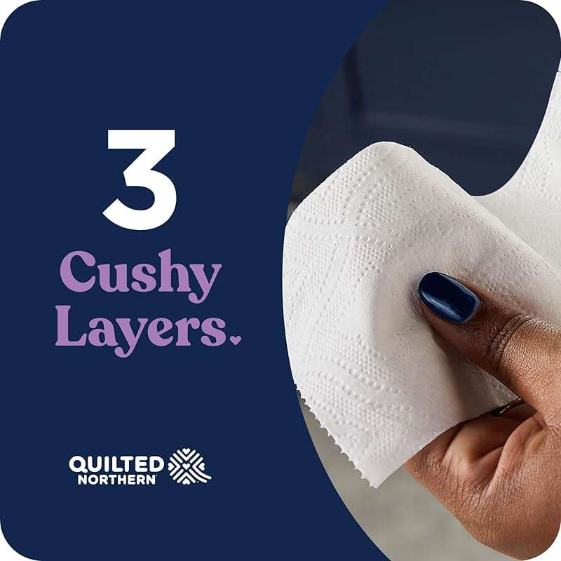 Quilted Northern Ultra Plush Toilet Paper, 32 Mega Rolls = 128 Regular Rolls, 4X More Absorbent*, 3-Ply Soft Toilet Tissue - Image 4